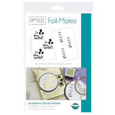 Gina K Designs Thermoweb FOIL-MATES 10 Detail Sheets INVITATIONS YOURE INVITED
