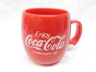VINTAGE "ENJOY COCA COLA" THICK RED PLASTIC COFFEE MUG (1980)