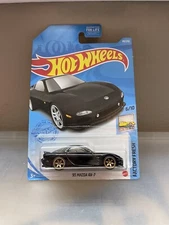 Hot Wheels '95 1995 Mazda RX-7 Factory Fresh Black Custom Wheels Swap