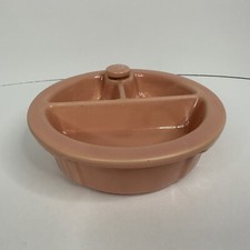 Vintage HANKSCRAFT 962 Divided BABY FOOD WARMER Dish Pink With Stopper