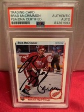 Brad McCrimmon 1991 Upper Deck #430 Autograph Card Auto PSA DNA AUTHENTIC