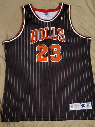 BLACK PINSTRIPE THROWBACK JERSEY Sz 60 