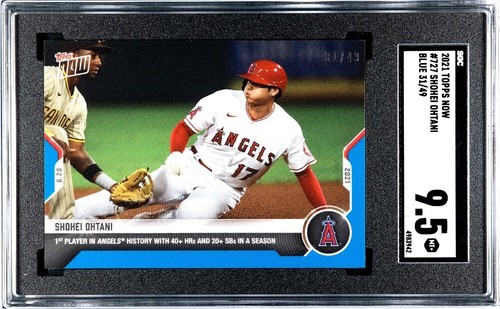2021 Topps Now #727 Shohei Ohtani  SGC 9.5 MINT+ 40 HR 20 SB Blue /49