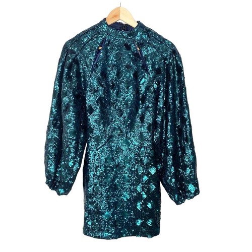 Free People Green Chante's Holiday Dress 4