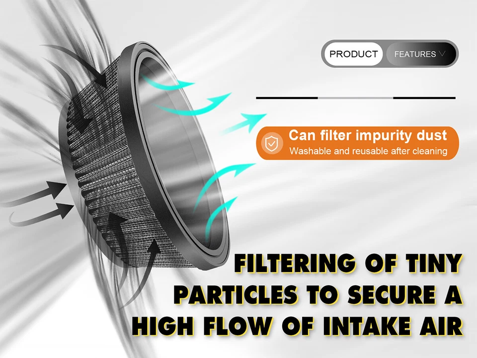 Air Cleaner Intake for Harley FLHR Touring 2009-2013 & Softail 2016-2017 Foto 4 de 4