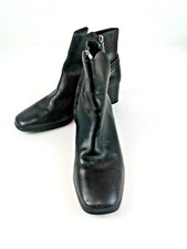 Cole Haan Womens Black Booties With Full Zipper and 2" Block Heels Size 6B