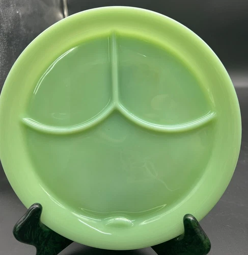 Jadeite Jadite Restaurant Grill Plate Three Compartments with a Tab 9 3/4"