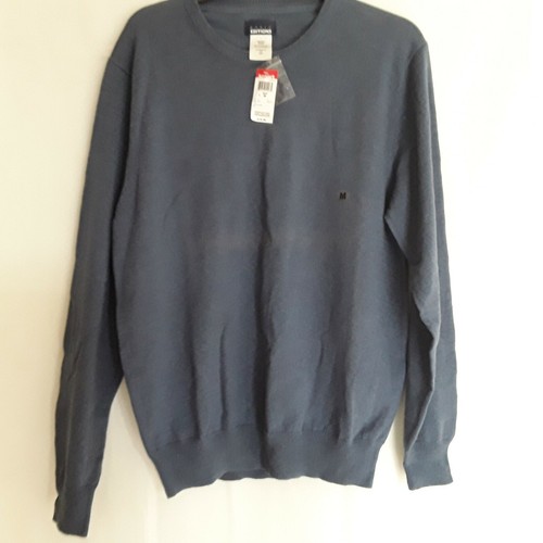 Mens sweater crewneck long sleeves brand Basic Editions NWT color blue - Picture 2 of 12