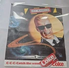 VINTAGE 1980S C-C-C-CATCH THE WAVE COKE ADVERTISING POSTER MAX HEADROOM IN SPACE