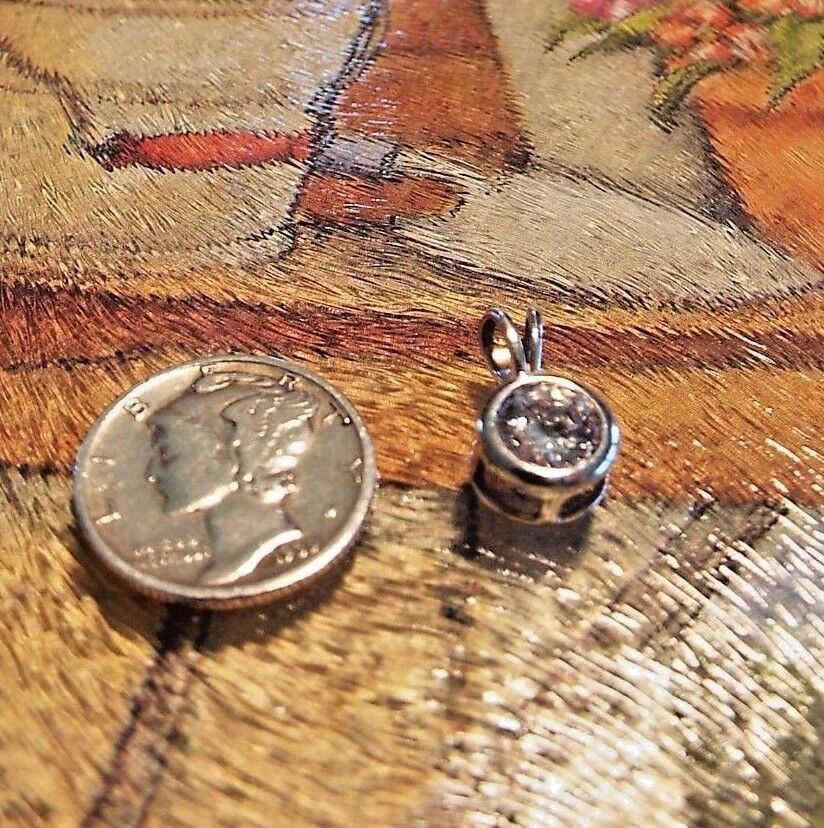 Beautiful vintage sterling silver cz pendant - image 3
