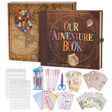 146 Pages Our Adventure Book Photo Album Scrapbook DIY Handmade Retro Craft Gift
