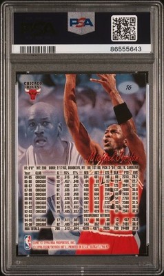 1996 FLEER ULTRA MICHAEL JORDAN PSA 8 #16 Chicago Bulls GOAT HOF 