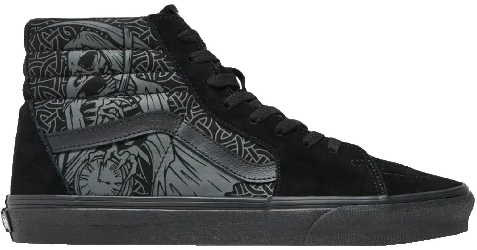 VANS Sk8-Hi Skull Tapestry Black/Bone Classic Men\'s Skate Shoes Size 9.5 NEW VANS Sk8-Hi Skull Tapestry Black/Bone for Sale  main image 3