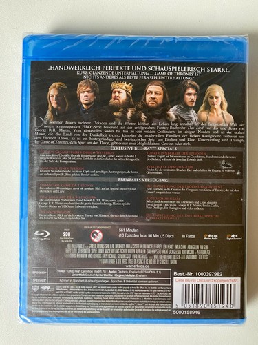 Game of Thrones Die komplette erste Staffel 10 Episoden 5 Disc Blu-ray NEU - Bild 2 von 2