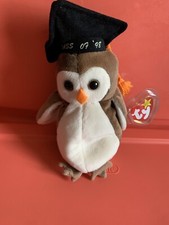 RARE VINTAGE TY Beanie Baby Wise the Owl Class of "1998" collectible NWT