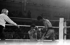 Wilfredo Vazquez Knocks Down Pedro Rodriguez Old Boxing Photo 3
