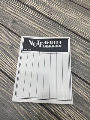 1990 Noteability Board Game Replacement Score Pad Part Only Note Ability 