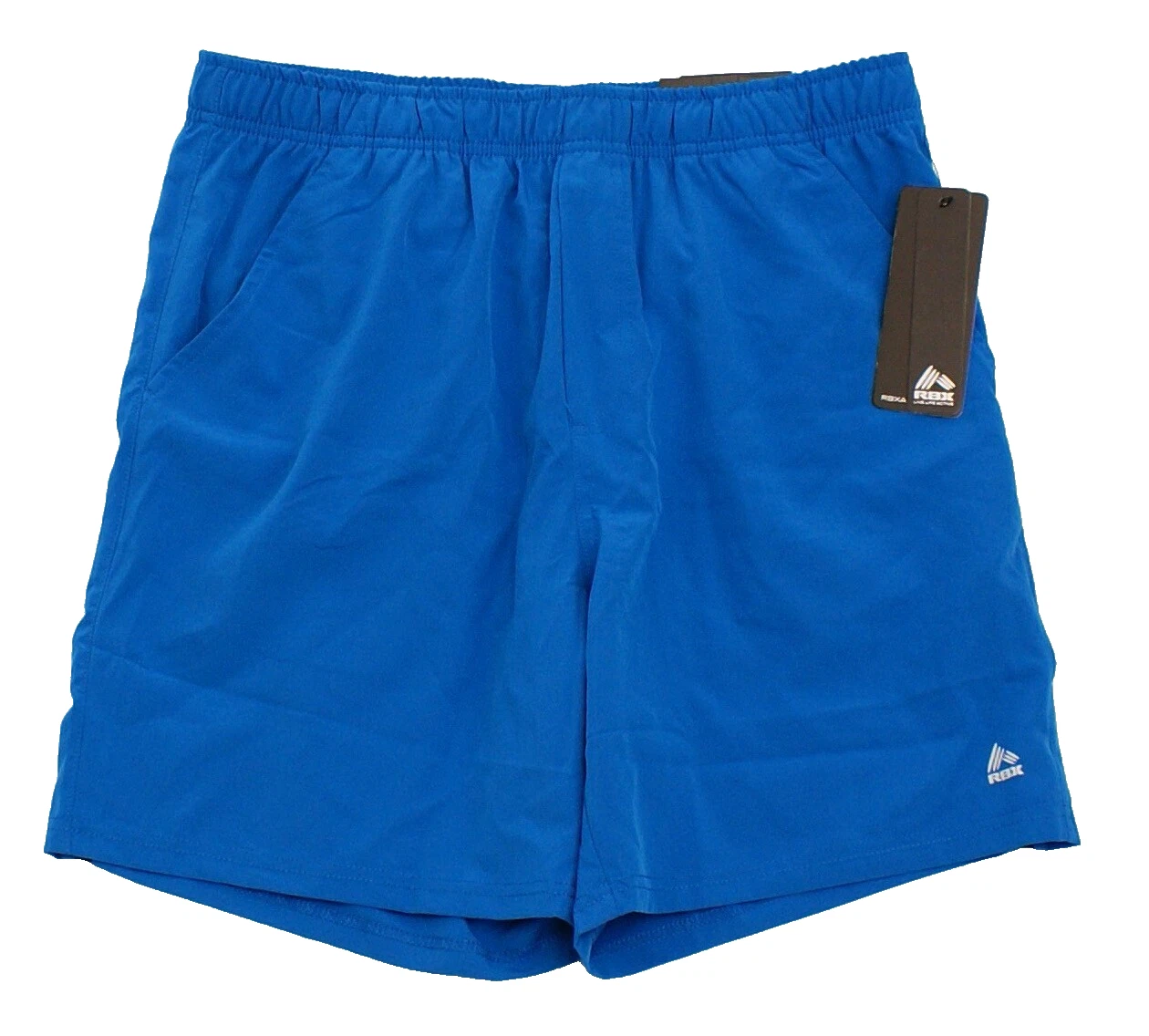 RBX Men's M Blue 7" Stretch Woven Training Shorts Unlined Lightweight Wicking