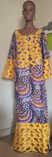 African print grand super maxi dress with embroidered