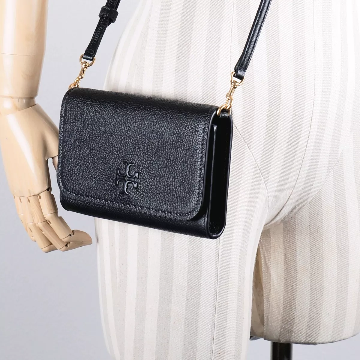 Tory Burch Thea Black Crossbody Bag Wallet Clutch Purse with Card Case  146467