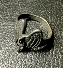 Sterling Silver Skull And Eagle Ring Size 7 Vintage
