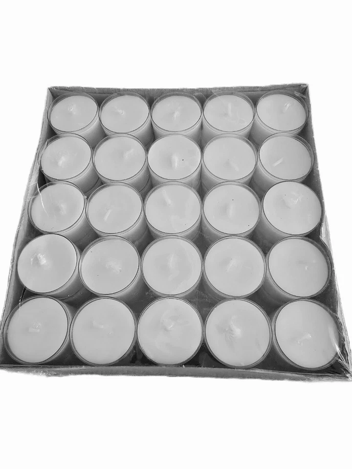 Teelichter 50 Stück 4-8 Stunden Acryl 2. Wahl Fehlproduktion Kerzen Reste B-WARE - Bild 2 von 2