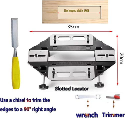 Aluminum Alloy Door Hinge Jig ,Door Hinge Hole Woodworking Hole Opener Slotti... - Picture 2 of 7