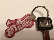 Vintage Honda V FOUR Motorcycle Keychain With Key