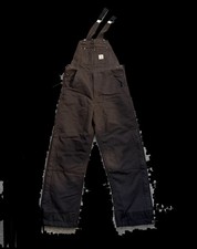 Carhartt Quilt Lined Duck Bib Overalls Cordura 3M Thinsulate Brown 104031-DKB
