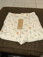 NWT Goumi Kids Boardwalk Tan Shorts Youth Size 8-9 Youth Bamboo Pockets