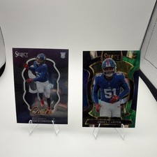 Panini Select Prizm Football 2025 Card Lot 2 - Abdul Carter Giants Rookie 3 95