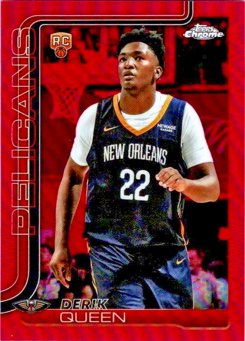 Topps 2025-26 Chrome Derik Queen RC Rookie Card #263 Magenta Refractor /399 Pink