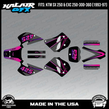 Graphics Kit for KTM 250SX and all EXC models (1993-97) Screech-PURPLE