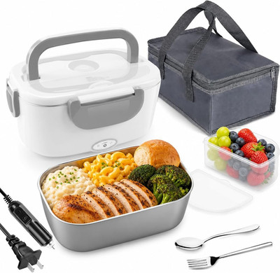 Electric Lunch Box Food Heater 3-in-1 Portable Food Warmer,304 Stainless Steel 1