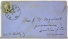 1860s CONFEDERATE CIVIL WAR COVER WITH 10 CENT CONFEDERATE STAMP - CSA #12-AD