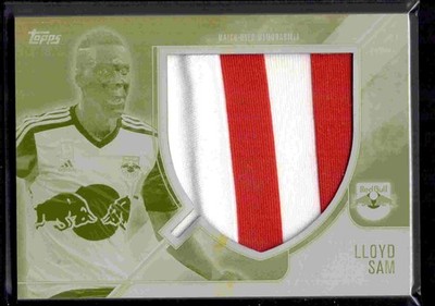 2015 Topps Apex MLS 1/1! Printing plate Jumbo Crest Relic LLoyd Sam NY Red Bulls