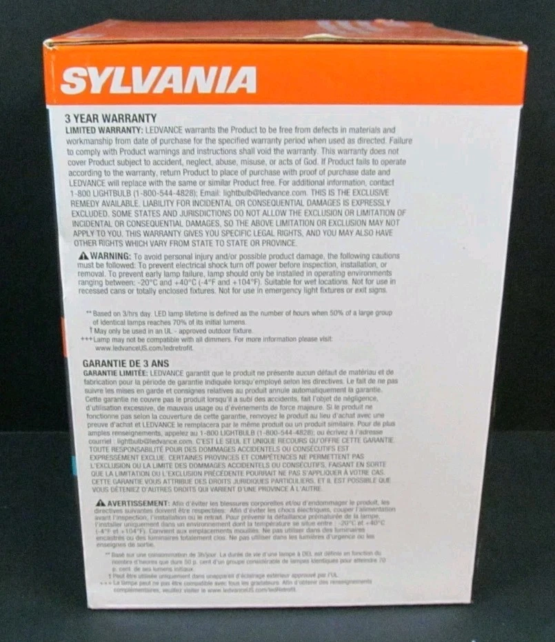 Sylvania 100W LED Flood 40° Color Changing Bulb (Uses 15 watts) 3 Colors - Image 4 of 4