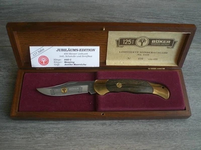Böker 125 Jahre Jubiläum 1994 Solingen Mooreiche OVP No.2125 limited 400/400 - Bild 1 von 4