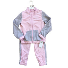 Puma 2 pc Jacket and Jogger set Kids Girls size 6 Pearl Pink NWT