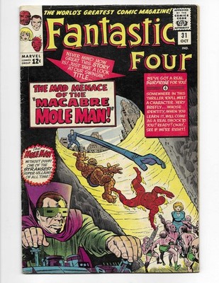 Fantastic Four 31 1964 Marvel Comics VG+ 4.5 Thing Mole Man Avengers X-Over