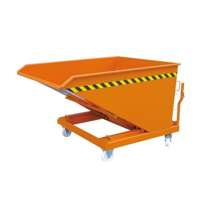 Kippbehälter 750 L | TL 1000 kg - flacher Kippwinkel - Container Schütte Orange