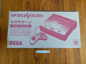 Sega Saturn white Japanese console system with box 2 games memory card US seller
