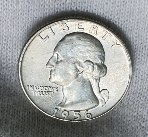 1956-D Washington SILVER Quarter BRILLIANT UNCIRCULATED !!Great Details/Luster!!