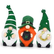 St Patricks Day Decorations - St Patricks Day Gnomes 3pcs Mini Size Green