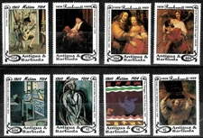 Antigua 1993 - Rembrandt Matisse Art - Set of 8 Stamps - Scott #1753-60 - MNH