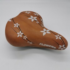 Sattel HAPPY FLOWERS Fahrrad Damen Retro Holland Schwarz Weiß Braun Creme Rosa