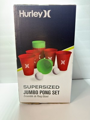 Jumbo Pong Set Game Hurley Brand Red And Green Box Unopened Box Little Damage..