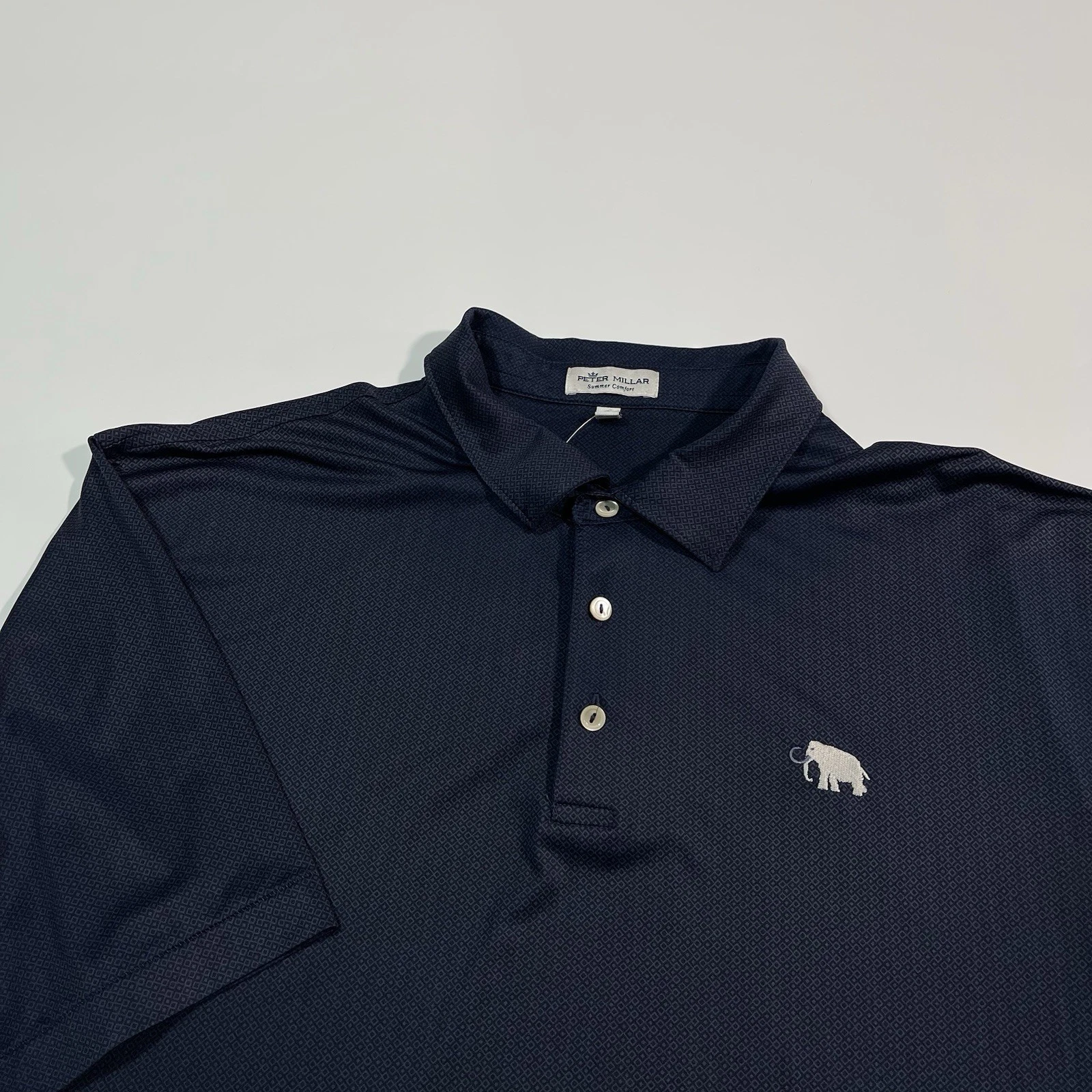 Peter Millar Summer Comfort Polo Shirt Mens XL Mammoth Dunes Golf Course Preppy