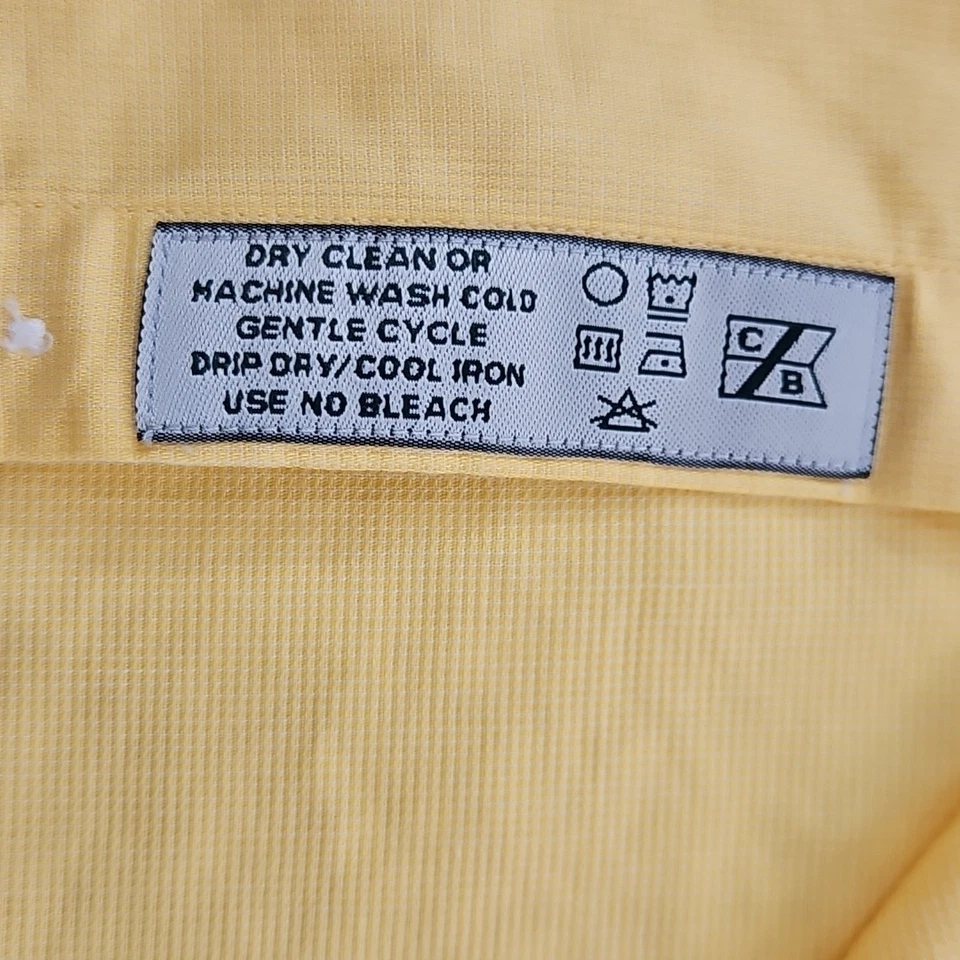 Cutter & Buck Cotton Long Sleeve Shirt Men's L Canary Yellow Button Up EUC Luxe - Image 4 of 4