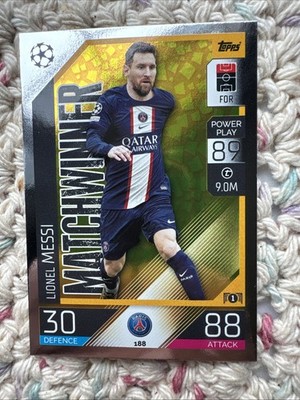 Lionel Messi - MatchWinner Silver Foil - Topps Attax - Paris Saint-German